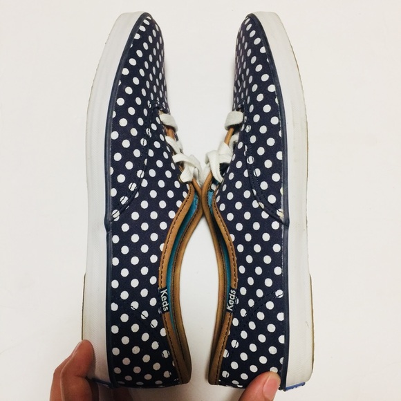 Keds | polka dot sneakers | blue/white | size 7.5 - Picture 3 of 5